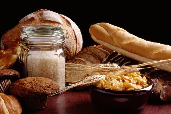 fiber: bread, cereal, grains